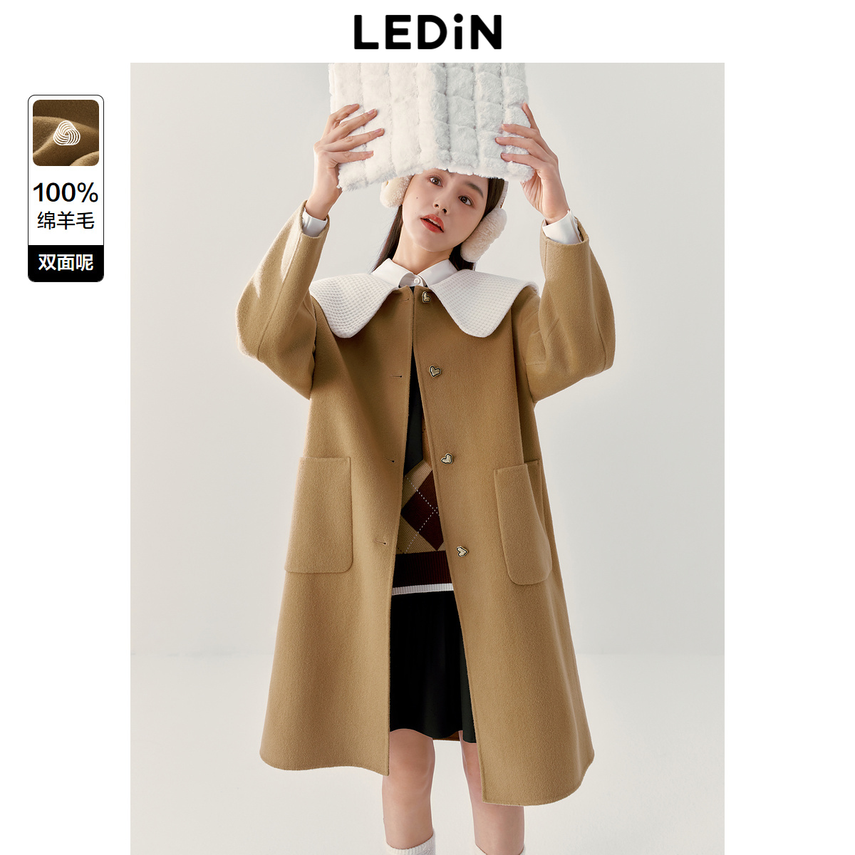 商场大衣乐町毛呢甜美