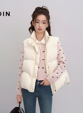 【商场同款】乐町立领羽绒服马夹女装2025冬季新款马甲C1AHF4224