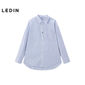 商场同款 乐町慵懒廓形条纹衬衫 2025年夏季 新款 上衣C2CAF2335