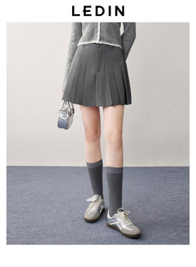 乐町甜美学院风半身裙春格雷系百褶裙通勤设计感JK风A字短裙