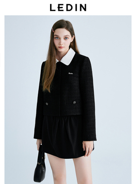 【商场同款】乐町2025春季新款气质千金小香风黑白外套C1BBF1212*