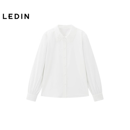 【商场同款】乐町翻领长袖衬衫女春季新款可爱上衣C1CAG1129