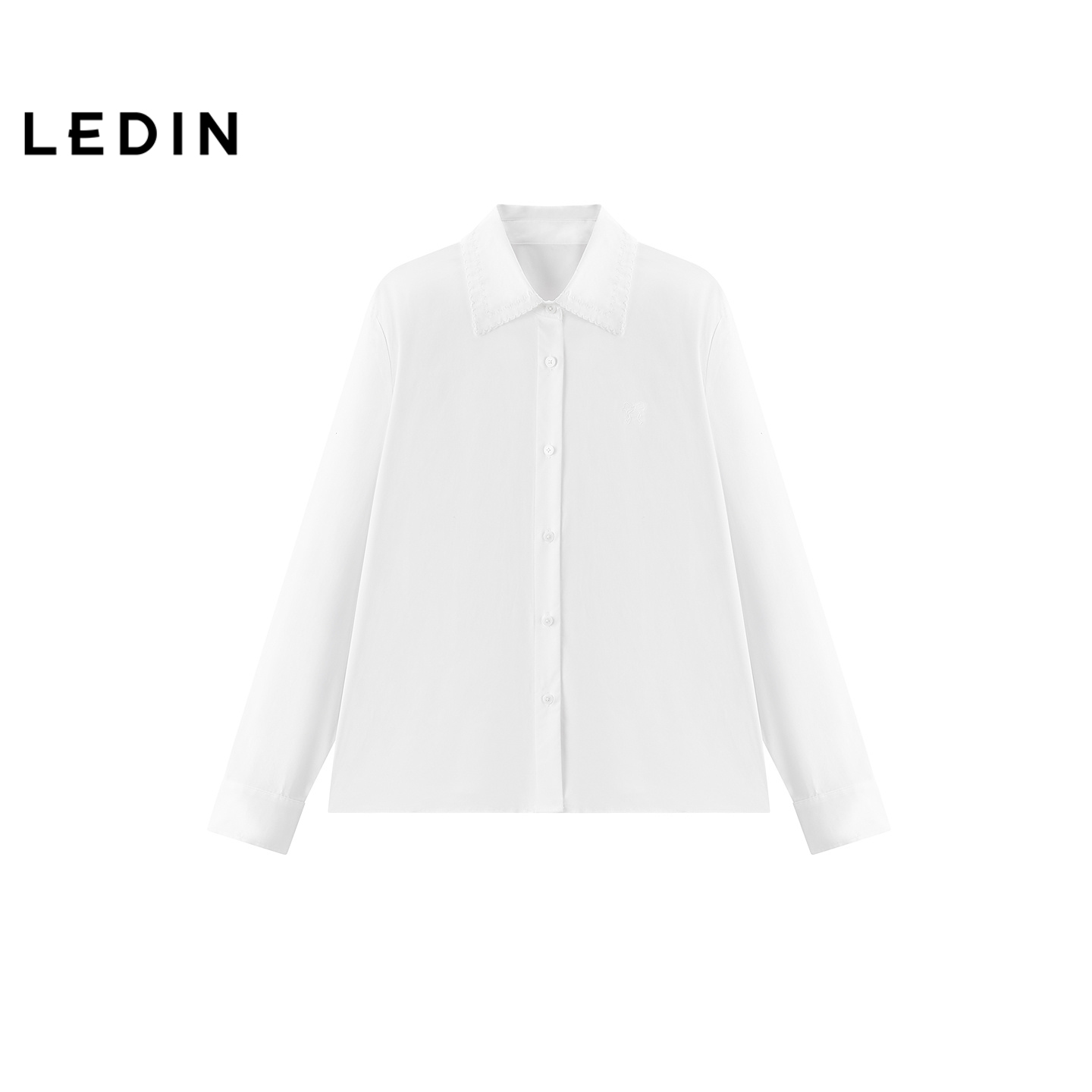 【商场同款】乐町易打理斜纹衬衫女装25年秋冬新款上衣C1CAF4330