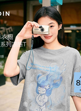 【商场同款】乐町风水象星座宽松短袖女夏季新款印花T恤C2CNG2120