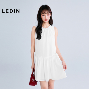 【商场同款】乐町韩系宽松版无袖连衣裙25夏季新款裙子C1FAF2618