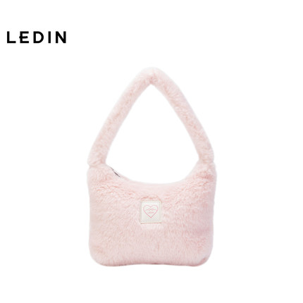 【商场同款】乐町2024年冬季新品韩系毛绒手拎包C1YFE4475