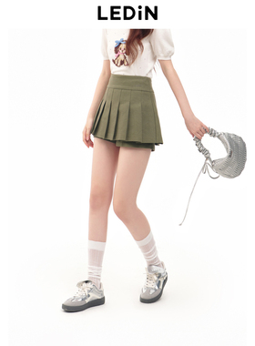 乐町夏季新款甜美百褶半身裙C1GEE2220