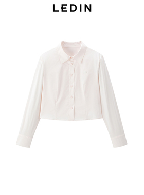 【商场同款】乐町2025春新款收腰长袖衬衫修身内搭衬衣C2CAF1513*