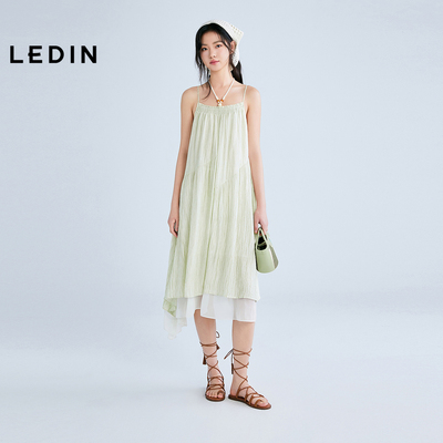 【商场同款】乐町松弛感吊带连衣裙2025年夏季新款裙子C1FAF2224