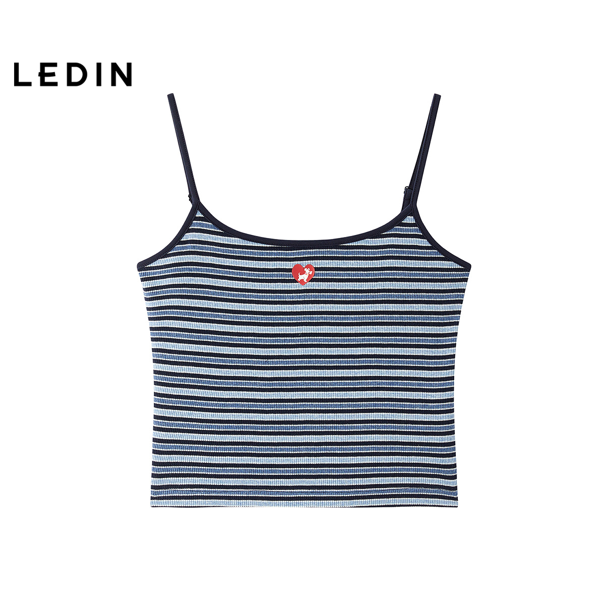 【商场同款】乐町条纹简约吊带上衣夏新款修身吊带背心C2CQF2503