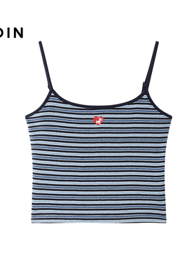 【商场同款】乐町条纹简约吊带上衣夏新款修身吊带背心C2CQF2503