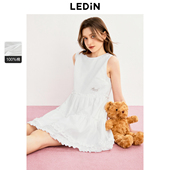 连衣裙韩系花边蛋糕裙 蝴蝶结绣花无袖 乐町娃娃背心裙年夏季 新款