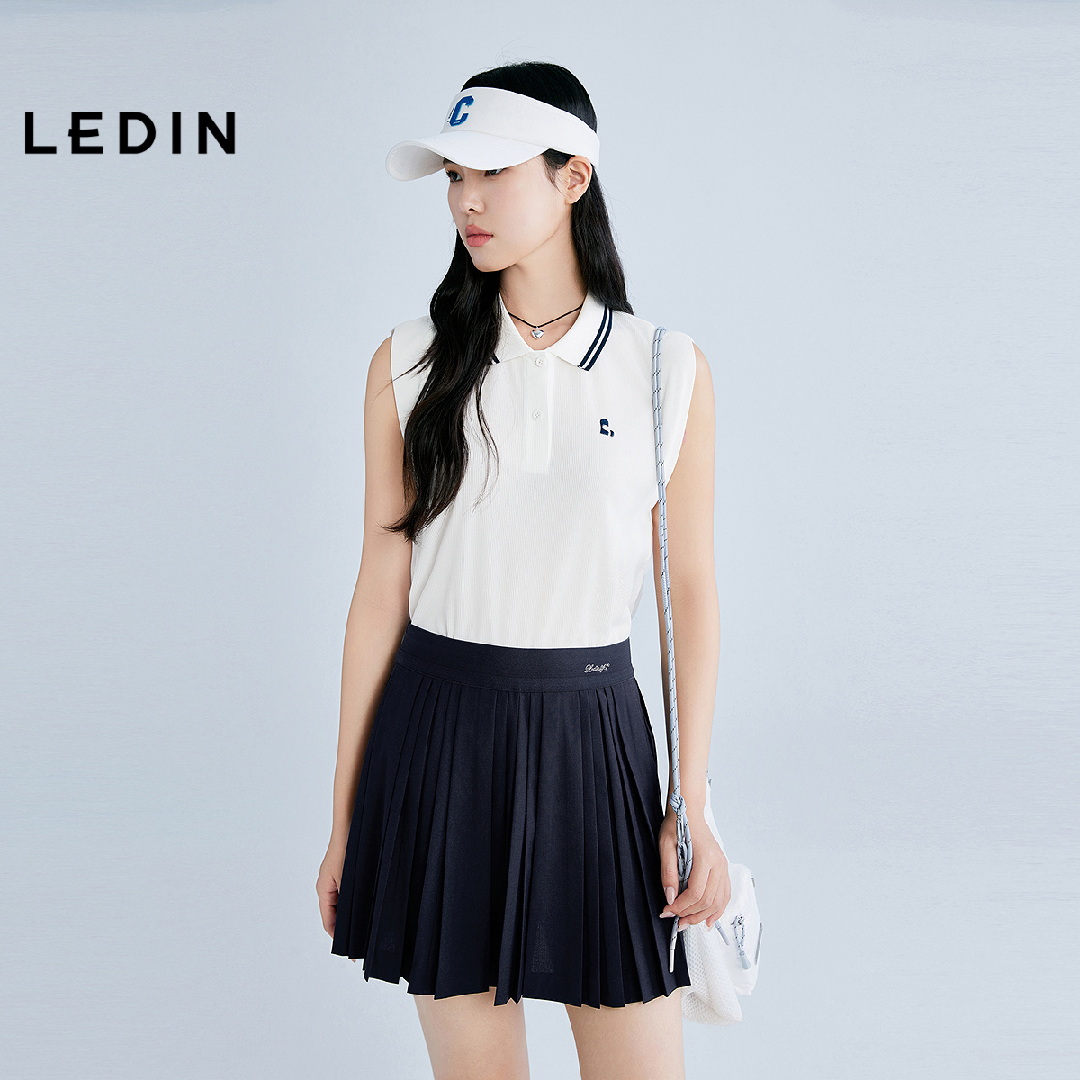 【商场同款】乐町简约POLO衫夏季新款撞色翻领针织背心C2CQF2706