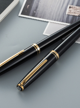 HERO英雄签字笔981-2金属宝珠笔黑色中性笔黑色水笔学生用男士商