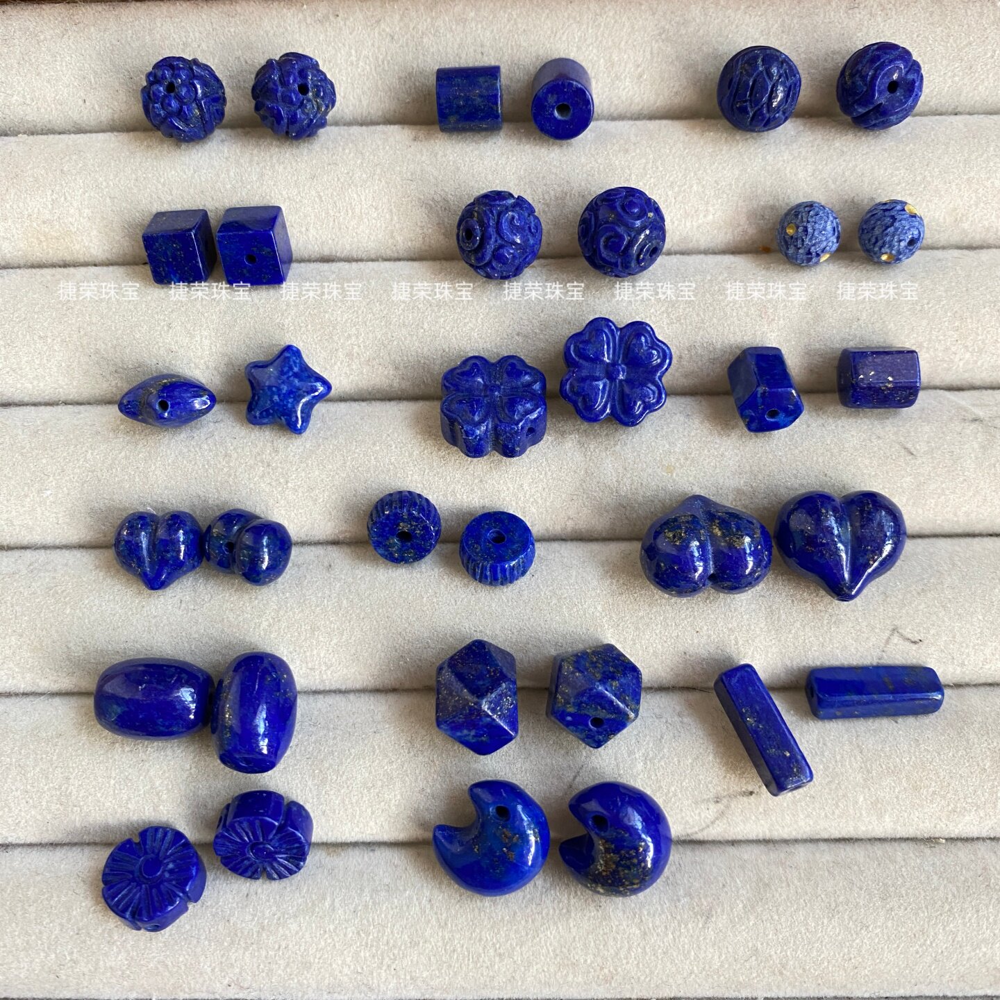 天然青金石DIY佛珠桶珠串珠配件