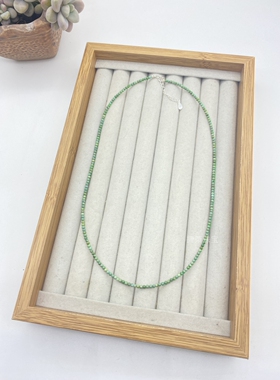 天然原矿绿松石个性简约项链女款