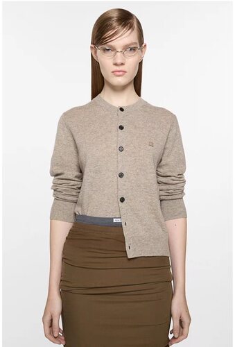 AC25秋冬系列冷色调谬miu风开衫羊毛针织衫女装毛衣外套