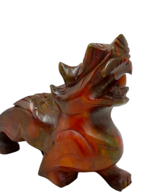 泰山红玉石貔貅一对招财镇宅商铺