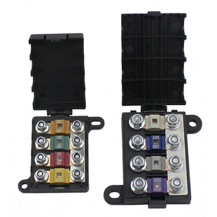 203小号叉拴保险丝座 房车船舶件 电动汽车螺栓保险片盒4路小平插