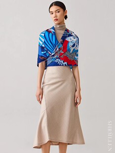 新品真丝大方巾桑蚕丝原创围巾高端定制丝巾