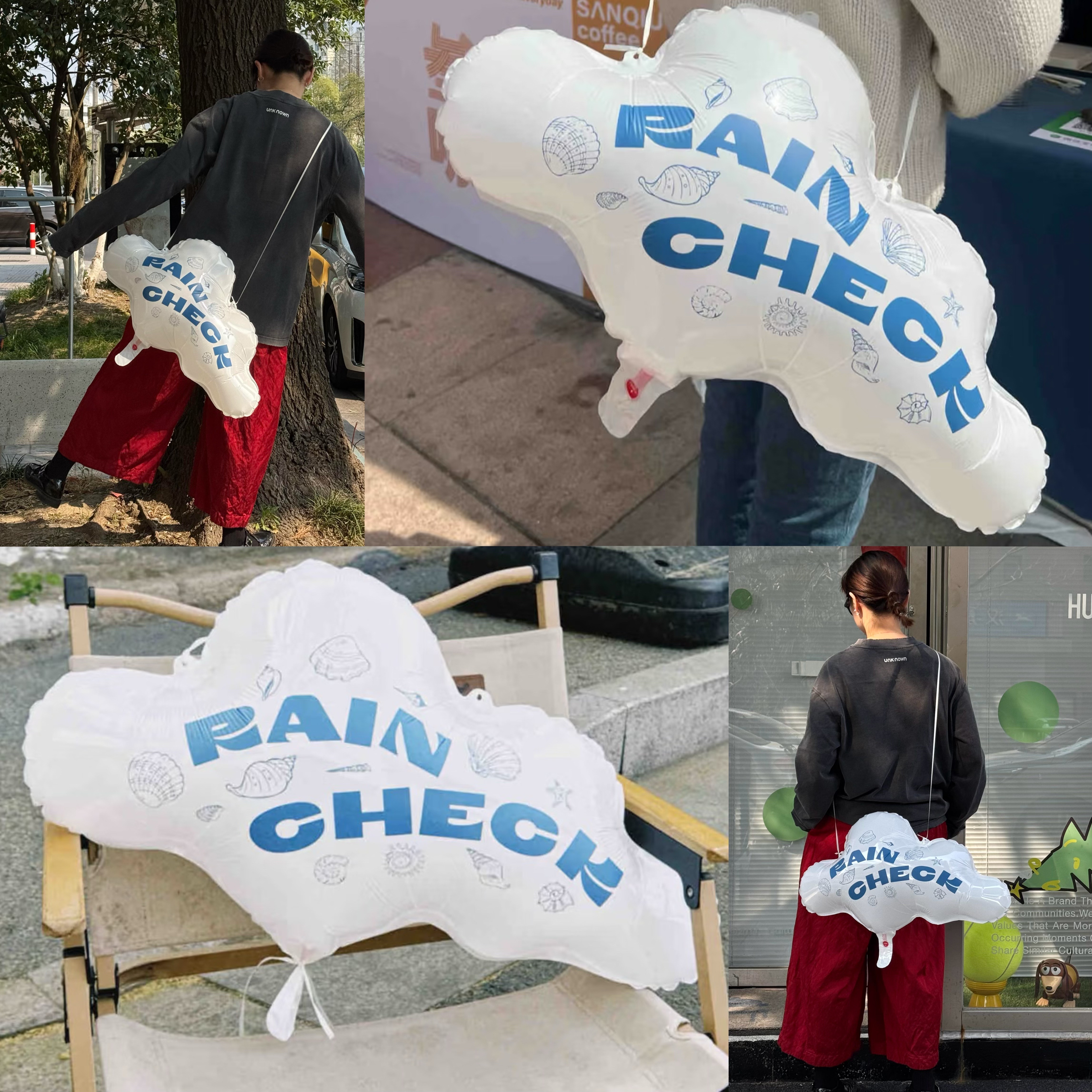 酷比马卡龙长条云朵气球