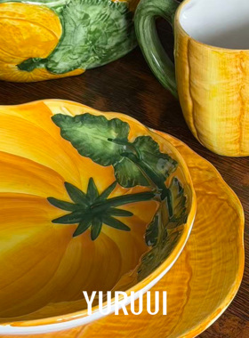 [YURUUI设计师]意大利VBC CASA彩色陶瓷南瓜马克杯意面盘晚餐盘