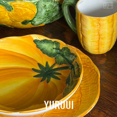 [YURUUI设计师]意大利VBC CASA彩色陶瓷南瓜马克杯意面盘晚餐盘
