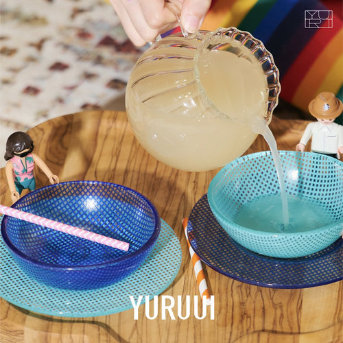 韩国Eding彩色玻璃餐具