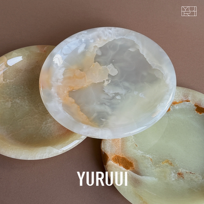 [YURUUI设计师]巴基斯坦天然玉石餐盘果盘首饰托盘玄关摆件