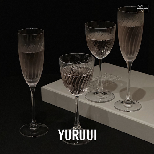 设计师水晶波兰气泡酒杯YURUUI