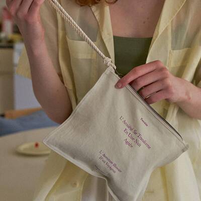 [YURUUI设计师]韩国Hotel 827便携式旅行帆布收纳袋可悬挂化妆包