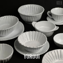 [YURUUI设计师]意大利VBC CASA 复古黑陶条纹珠珠酸奶碗沙拉盘杯