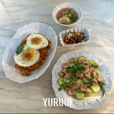 [YURUUI设计师]意大利VBC CASA 复古黑陶蕾丝酸奶碗沙拉盘杯