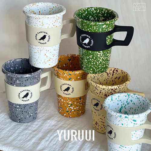 [YURUUI设计师]美国Crow Canyon硅胶耐热搪瓷杯手握杯杯套防热套
