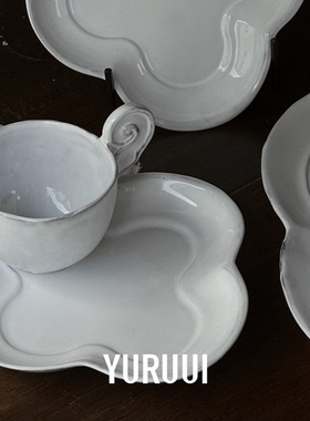 [YURUUI设计师]法国Carron Paris黑色陶土Mademoiselle餐盘餐具