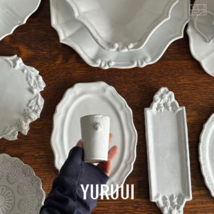 [YURUUI设计师]法国JB AdeV手作黑陶餐盘碗马克杯餐具
