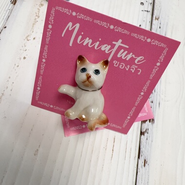 泰国手工陶瓷微缩宠物狗兔猫摆件