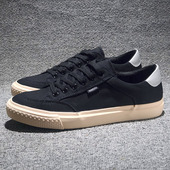 青年平底男鞋 百搭潮流软底布鞋 男春秋透气低帮系带休闲板鞋 帆布鞋