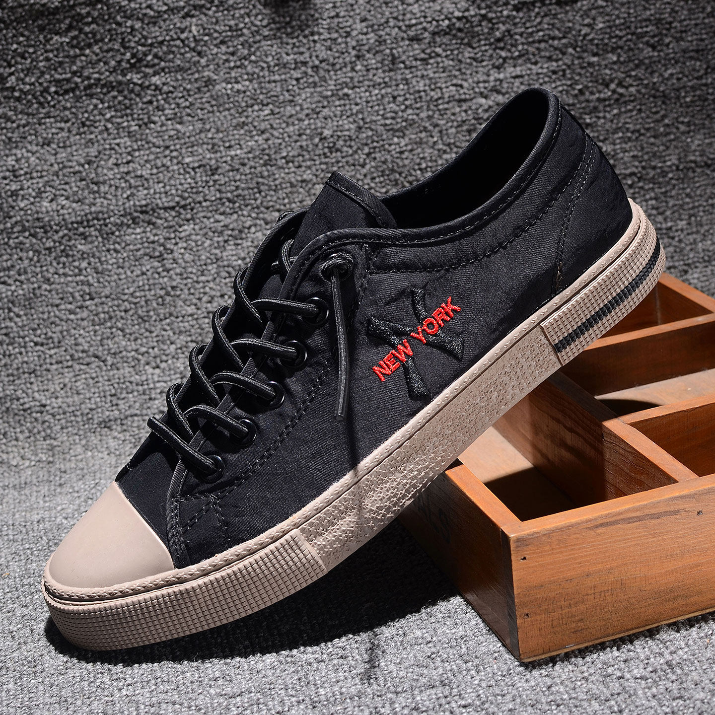 2026春季新款帆布鞋男薄款系带休闲板鞋低帮透气男鞋冰丝软底布鞋,流行男鞋,帆布鞋,淘宝优惠券,粉丝福利购,淘宝优惠卷