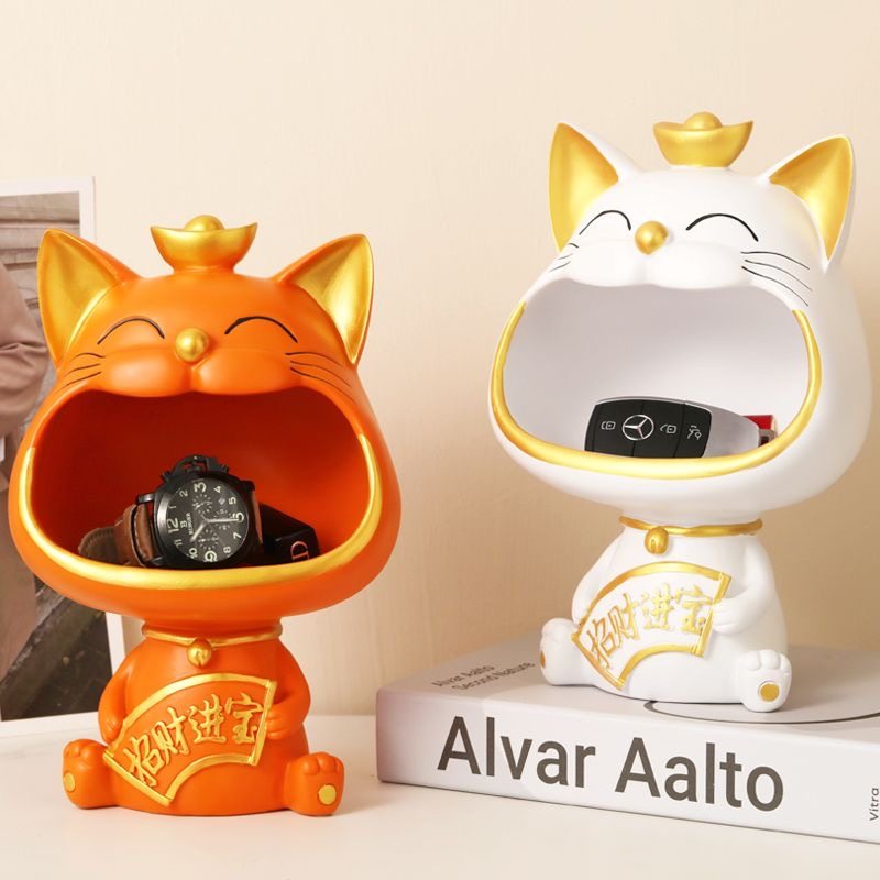 宏赫创意轻奢皇冠猫收纳摆件鞋柜进门口玄关钥匙客厅家居装饰摆设,家居饰品,装饰摆件,淘宝优惠券,粉丝福利购,淘宝优惠卷