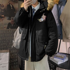 Poster photo of 100% polyester new winter cotton coat man