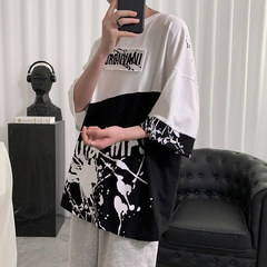 Short sentences Z 95% cotton 5% polyester Summer Short Sleeve T-Shirt half sleeve