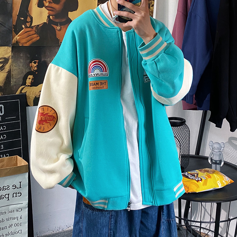 Poster min 60% cotton 40% polyester spring fake two piece men's sweater