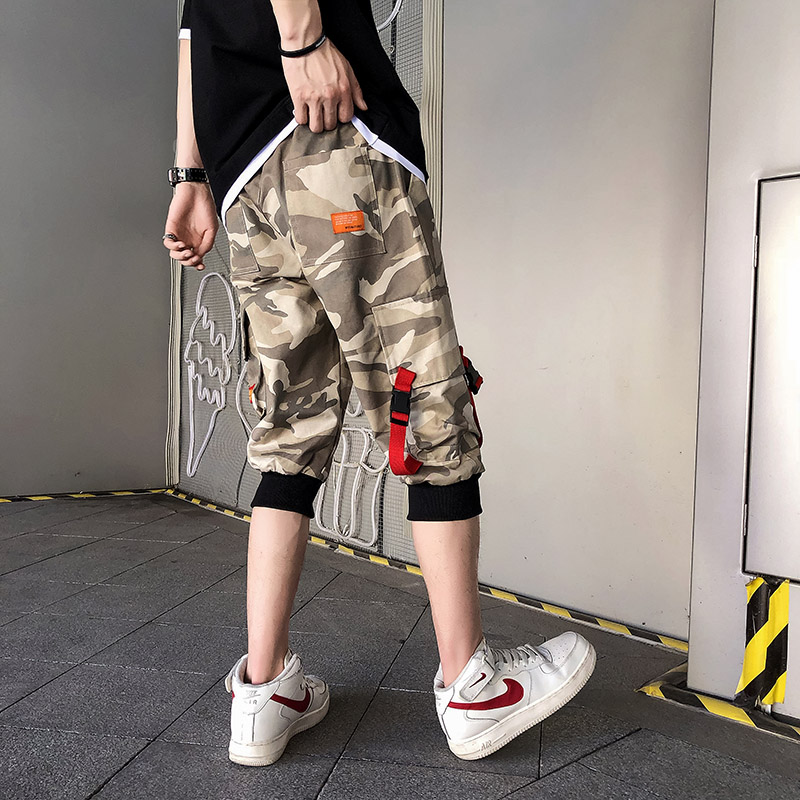 Hong Kong Style beans summer new loose trend shorts men's Hong Kong Style shorts men's