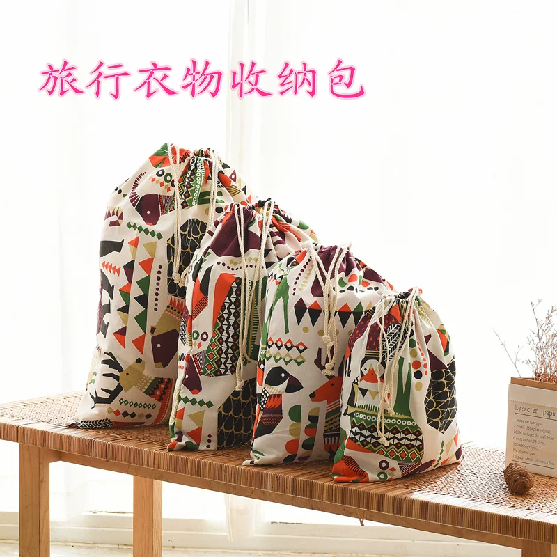 Cartoon storage system for traveling, handheld container, bag, suitcase, drawstring