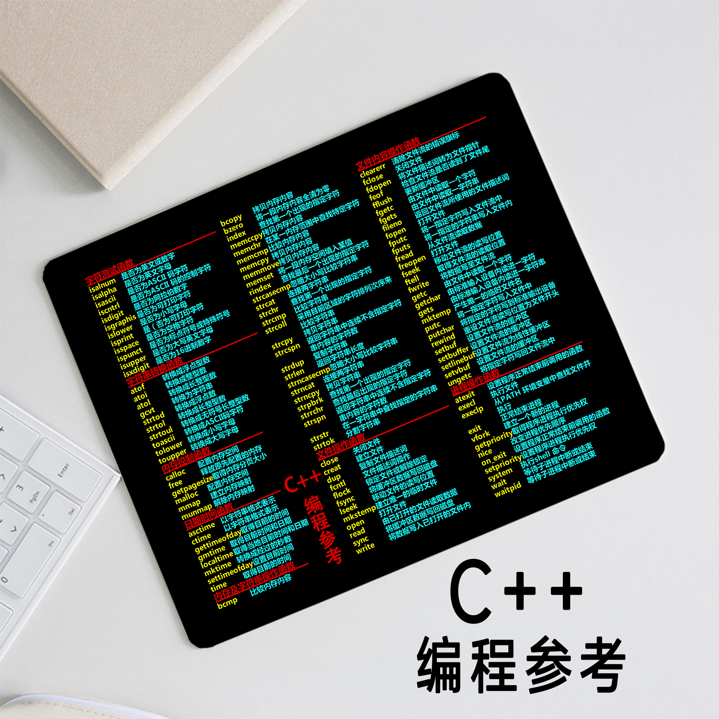程序员神器周边c语言天然橡胶顺滑visual c++程序设计鼠标垫礼物