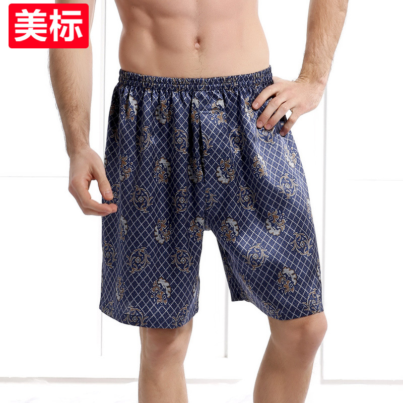 美标时尚真丝沙滩裤男100%桑蚕丝