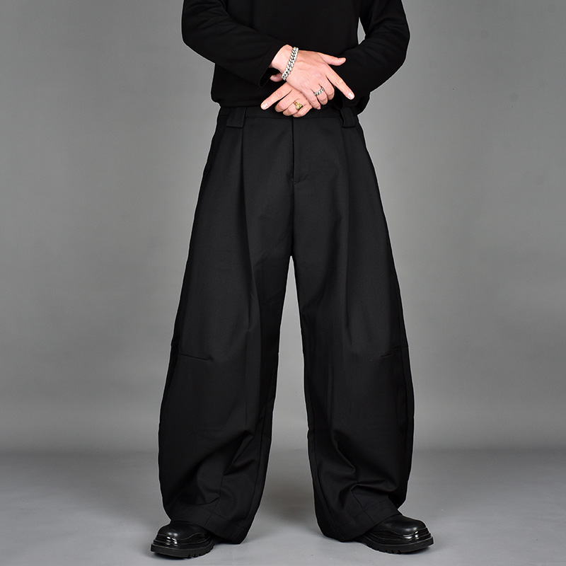 男发型师哈伦直筒弯刀裤