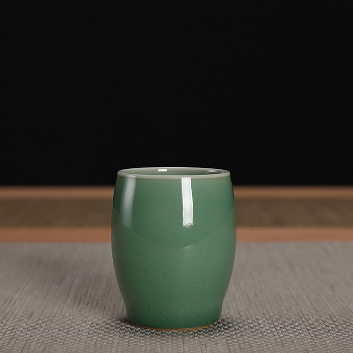 周连福全手工闻香杯茶杯弟窑梅子青功夫茶具主人杯陶瓷龙泉窑青瓷