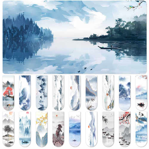 18枚磁力古风文艺水墨画礼物